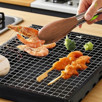 Kuchyňské kleště 29 cm, grilovací kleště z ořechového dřeva, personalizované, multifunkční