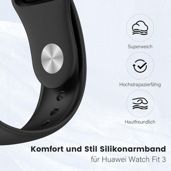 Silikónový remienok NewJourney kompatibilný s HUAWEI Watch Fit 5 Pro/5/4 Pro/4/3 čierny