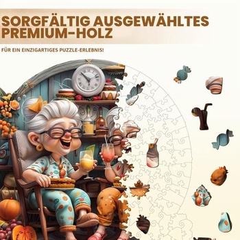 Jigfoxy drevené puzzle pre dospelých, drevené puzzle pre babičku na párty, unikátne drevené puzzle sa