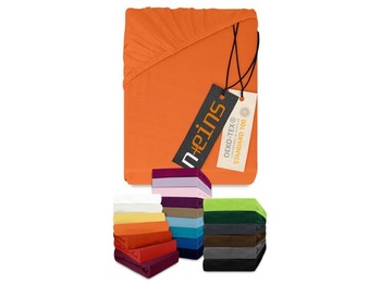 Bavlnená prestieradlo npluseins Jersey, 140x200-160x200 cm, Terakota Terakota 140-160 x 200 cm