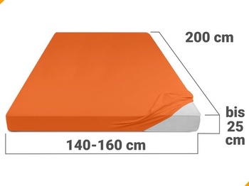 Bavlnená prestieradlo npluseins Jersey, 140x200-160x200 cm, Terakota Terakota 140-160 x 200 cm