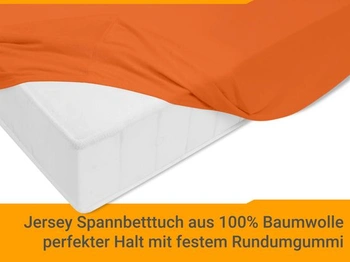 Bavlněné prostěradlo npluseins Jersey, 140x200-160x200 cm, Terakota Terakota 140-160 x 200 cm