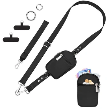 Nastaviteľná crossbody pútka na telefón, univerzálne pútko na telefón do puzdier, široké pútko