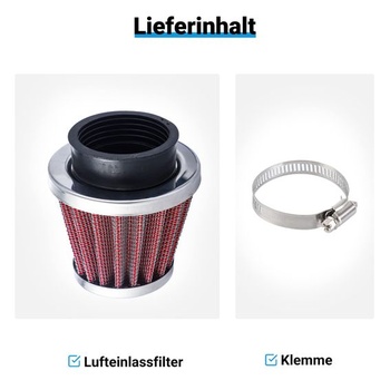 Vzduchový filter pre motocykle CarBole 38mm 39mm 40mm, športový vzduchový filter, červený 38mm 39mm
