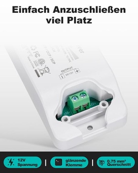 REYLAX LED transformátor 12V stmívatelný triakový napájecí zdroj 24W 2A, 118 x 45 x 23mm 12V 24W