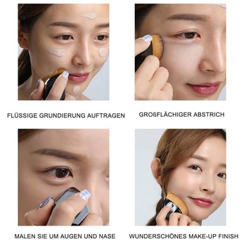 Štětec MSQ Foundation, Štětec na make-up, Štětec Kabuki, Kosmetický štětec, Černý