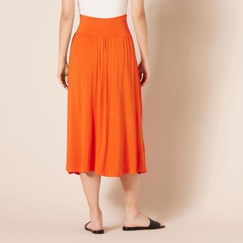 Dámska midi sukňa Amazon Essentials z džerseja, dĺžka 66,0 cm, veľkosť L, oranžová