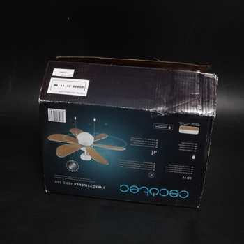 Stropní ventilátor Cecotec EnergySilence Aero 360 se světlem. 50 W, nízká spotřeba, průměr 91 cm, 6