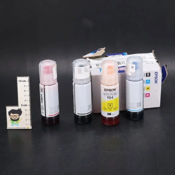 Originální inkoustové lahvičky Epson EcoTank 104 | Vícebarevné balení 4x – černá, azurová,