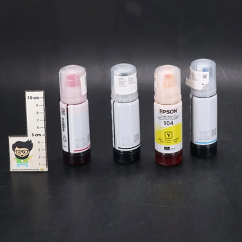Originálne atramentové fľaštičky Epson EcoTank 104 | Viacfarebné balenie 4x - čierna, azúrová,