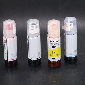 Originálne atramentové fľaštičky Epson EcoTank 104 | Viacfarebné balenie 4x - čierna, azúrová,