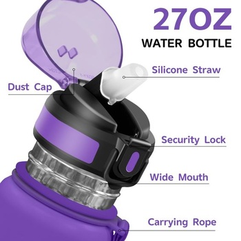 Nerezová fľaša na vodu, 750 ml, nepriepustná termoska, bez BPA, izolovaná fľaša na vodu, dvojstenné