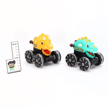MOONTOY 3dielna sada dinosaurského monster trucku, svietiace autíčko pre vek 1+, auto s funkciou „press