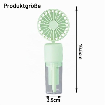 Ručný ventilátor 3 v 1, mini tichý ventilátor, s prívodom vody a popruhom na prenášanie, biely