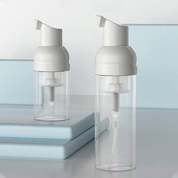 WHC 6 kusov prázdnych priehľadných mini penových dávkovačov 30ml + 50ml, znovu naplniteľné