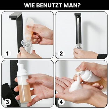 WHC 6 kusov prázdnych priehľadných mini penových dávkovačov 30ml + 50ml, znovu naplniteľné