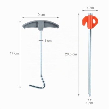 Kolíky do stanu Relaxdays Rock Ground, sada 30 kusov, na tvrdý povrch, 20,5 cm, s krabičkou a