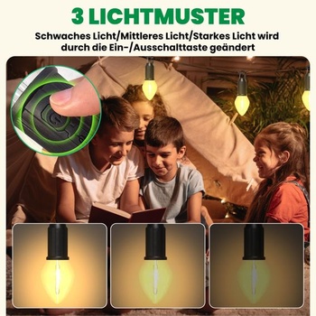 LED dobíjacia kempingová lampa, prenosná kempingová lampa s hákom, kempingová lampáš, 3 režimy