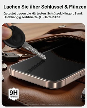 SMARTDEVIL 2 kusy tvrdeného skla MyView Privacy pre iPhone 16 Pro, čierne pre iPhone 16 Pro
