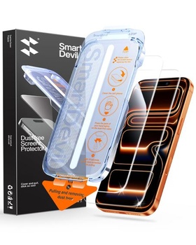 SMARTDEVIL 2 kusy tvrdeného skla Crystal Clear View pre iPhone 17 Pro
