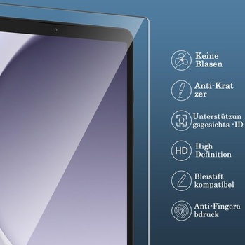 Andwing 2dielne ochranné sklo pre Samsung Galaxy Tab A9 Plus 11 palcov, tvrdené sklo, tvrdosť 9H,
