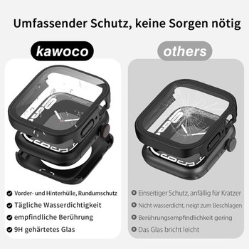Vodeodolné puzdro 2 v 1 pre Apple Watch Series 6/5/4/SE/SE2 44 mm so vstavaným ochranným tvrdeným