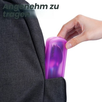 Kempingové príbory, cestovné príbory z nerezovej ocele s puzdrom, zosilnené puzdro s designom