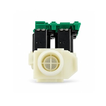Dvojitý priamy solenoidový ventil 180° Ø10,5 mm Kompatibilný s vodným ventilom práčky BOSCH, SIEMENS