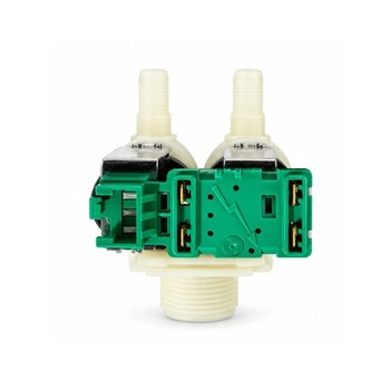 Dvojitý přímý solenoidový ventil 180° Ø10,5 mm Kompatibilní s vodním ventilem pračky BOSCH, SIEMENS
