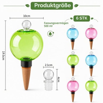 Jesenná 6x zalievacia guľa na rastliny 500ml