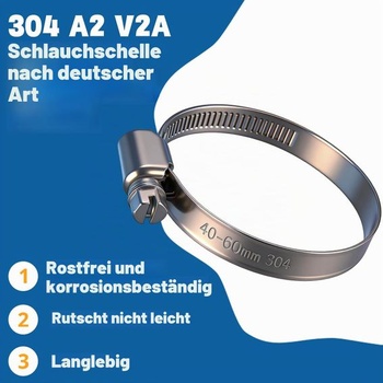 2 hadicové spony 120-140 mm hadicové spony z nerezovej ocele 120-140 mm (2)