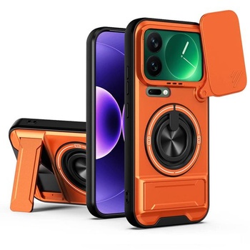 Nárazuvzdorný kryt na telefón pre Xiaomi 17 Pro 5G so stojanom. Oranžový Xiaomi 17 Pre 5G Orange