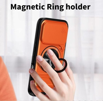 Nárazuvzdorný kryt na telefón pre Xiaomi 17 Pro 5G so stojanom. Oranžový Xiaomi 17 Pre 5G Orange