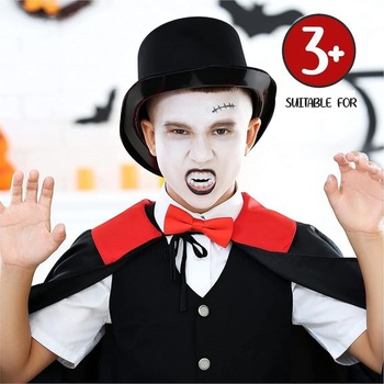 12 kusov halloweenskych upírskych zubov, vlkolačích falošných zubov, zombie detských upírskych zubov,