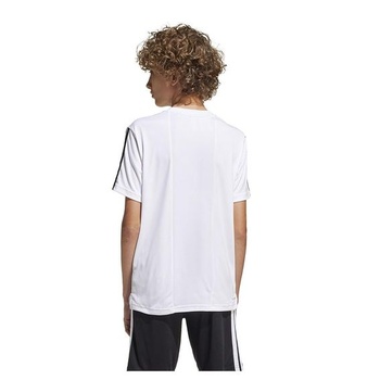 Chlapecké tričko Adidas Train Essentials 3-Stripes, 7-8 let, bílé/černé