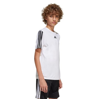 Chlapecké tričko Adidas Train Essentials 3-Stripes, 7-8 let, bílé/černé