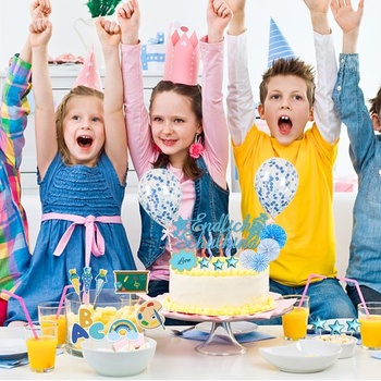 25 kusov ozdôb na torty na začiatok školského roka, modré ozdoby na torty na prvý školský deň