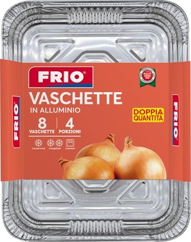 FRIO - 24 obdĺžnikových hliníkových nádob na potraviny | 4 porcie 17,5x22,5x4 cm | Jednorazové tácky,
