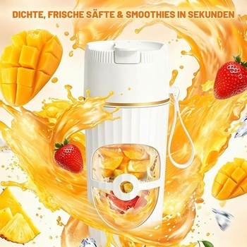 Prenosný mixér a smoothie makier 400ml, mini mixér s 10 nožmi z nerezovej ocele, dobíjacia smoothie
