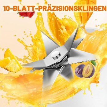 Prenosný mixér a smoothie makier 400ml, mini mixér s 10 nožmi z nerezovej ocele, dobíjacia smoothie