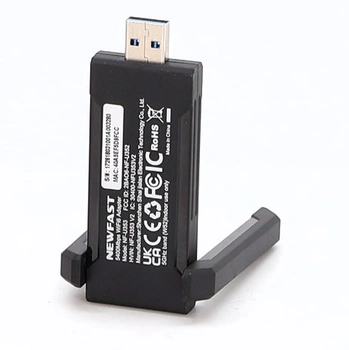 NEWFAST Vysoce výkonný WiFi adaptér NF-U353, AXE5400 USB WiFi 6E adaptér | 6 GHz USB adaptér, WiFi,