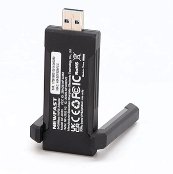 NEWFAST Vysoko výkonný WiFi adaptér NF-U353, AXE5400 USB WiFi 6E adaptér | 6 GHz USB adaptér, WiFi,