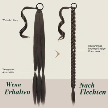 Zapletený cop FESHFEN - dĺžka 85 cm