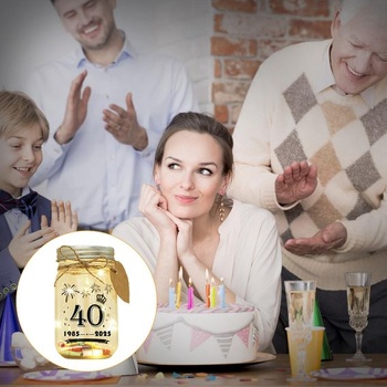 Darček k 40. narodeninám od Seutgjie pre ženy a mužov, dekorácia k 40. výročiu svadby (rubínová