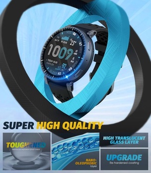 NEWZEROL Sada 4 ochranných fólií na displej kompatibilný s Amazfit Active Max, [plné pokrytie] PMMA