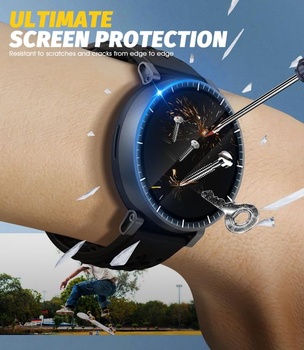 NEWZEROL Sada 4 ochranných fólií na displej kompatibilný s Amazfit Active Max, [plné pokrytie] PMMA