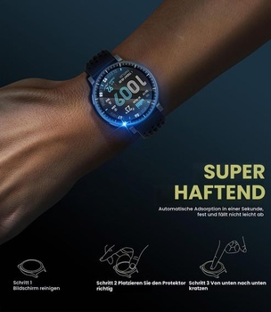 NEWZEROL Sada 4 ochranných fólií na displej kompatibilný s Amazfit Active Max, [plné pokrytie] PMMA