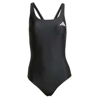 Dámske plavky adidas s V-strihom na chrbte, veľkosť 48, čierne
