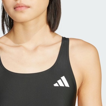 Dámske plavky adidas s V-strihom na chrbte, veľkosť 48, čierne