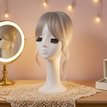 Flufymooz Clip-in ofina, 30 cm dlhá francúzska ofina s časťou na spánkoch, predlžovanie vlasov pre